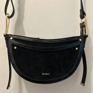 Black River Island (UK) Shoulder Bag with Gold Detailing